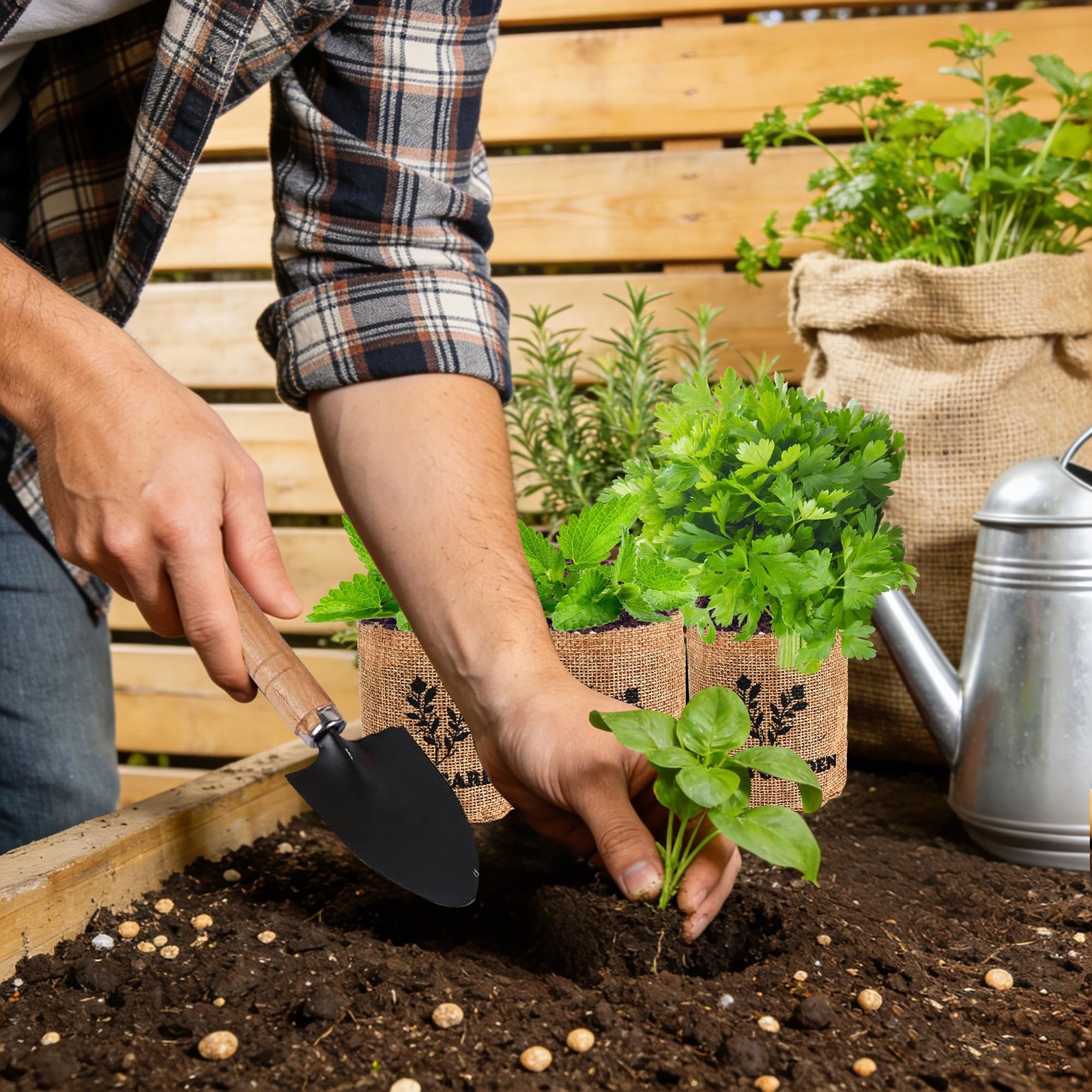 Indoor Herb Garden Starter Kit, 5 Seeds Growing into Basil, Parsley, Rosemary…