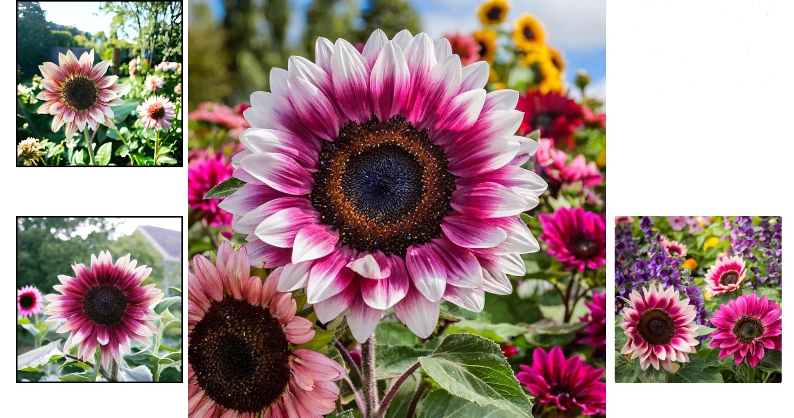 50 pcs Pink Sunflower Seeds Non-GMO Heirloom for Garden Flowers Outdoor