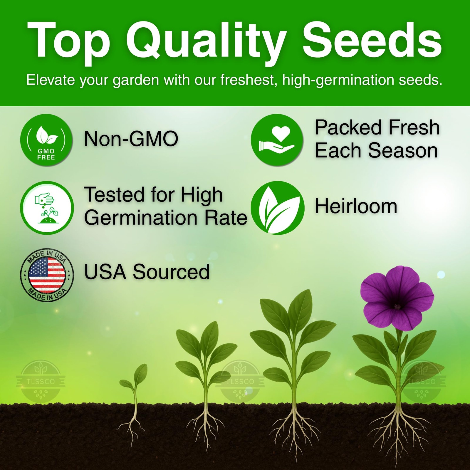 5500+ Petunia Seeds, Pack for 2026 USA Premium NonGMO Flower Seeds Mixed Rain…