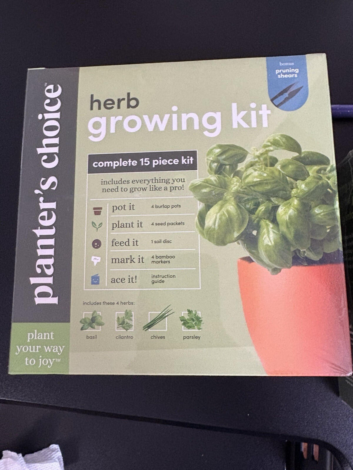 Indoor Herb Garden Growing Starter Kit – Cooking Gifts for Women Gardener