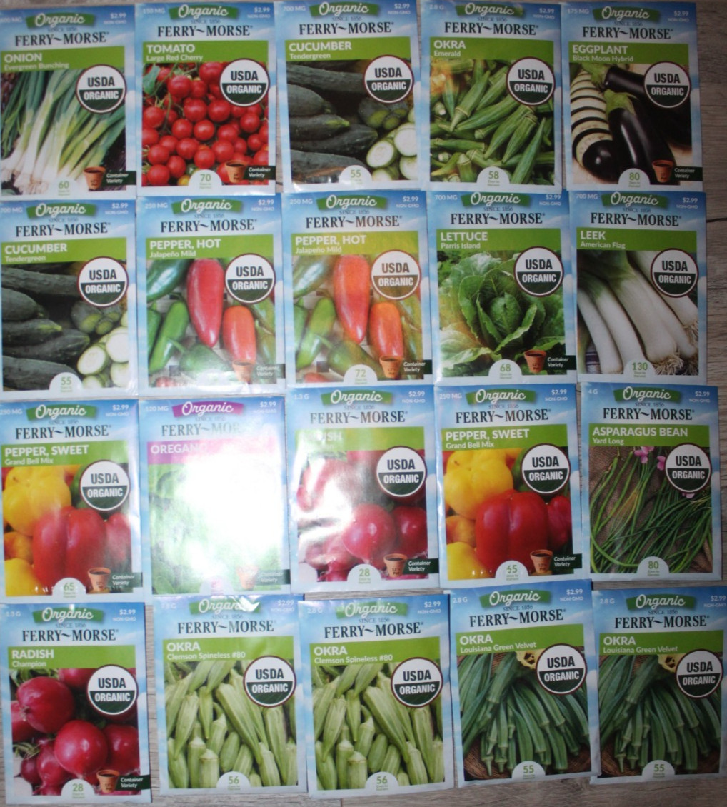 Lot Of 100 ORGANIC Mixed Variety Pack Garden Seeds Bundle – 12/25 retail $300+ 5