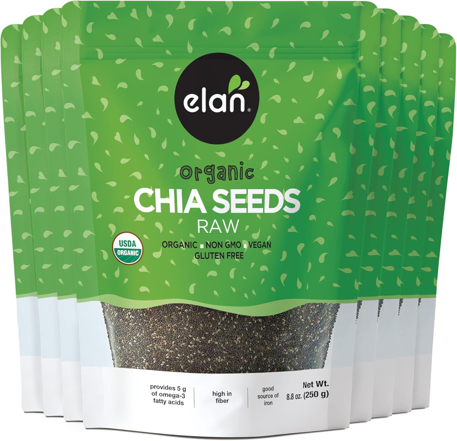 Organic Chia Seeds, Natural Raw Black Chia Seeds, Plant-Based, Non-Gmo, Vegan, G