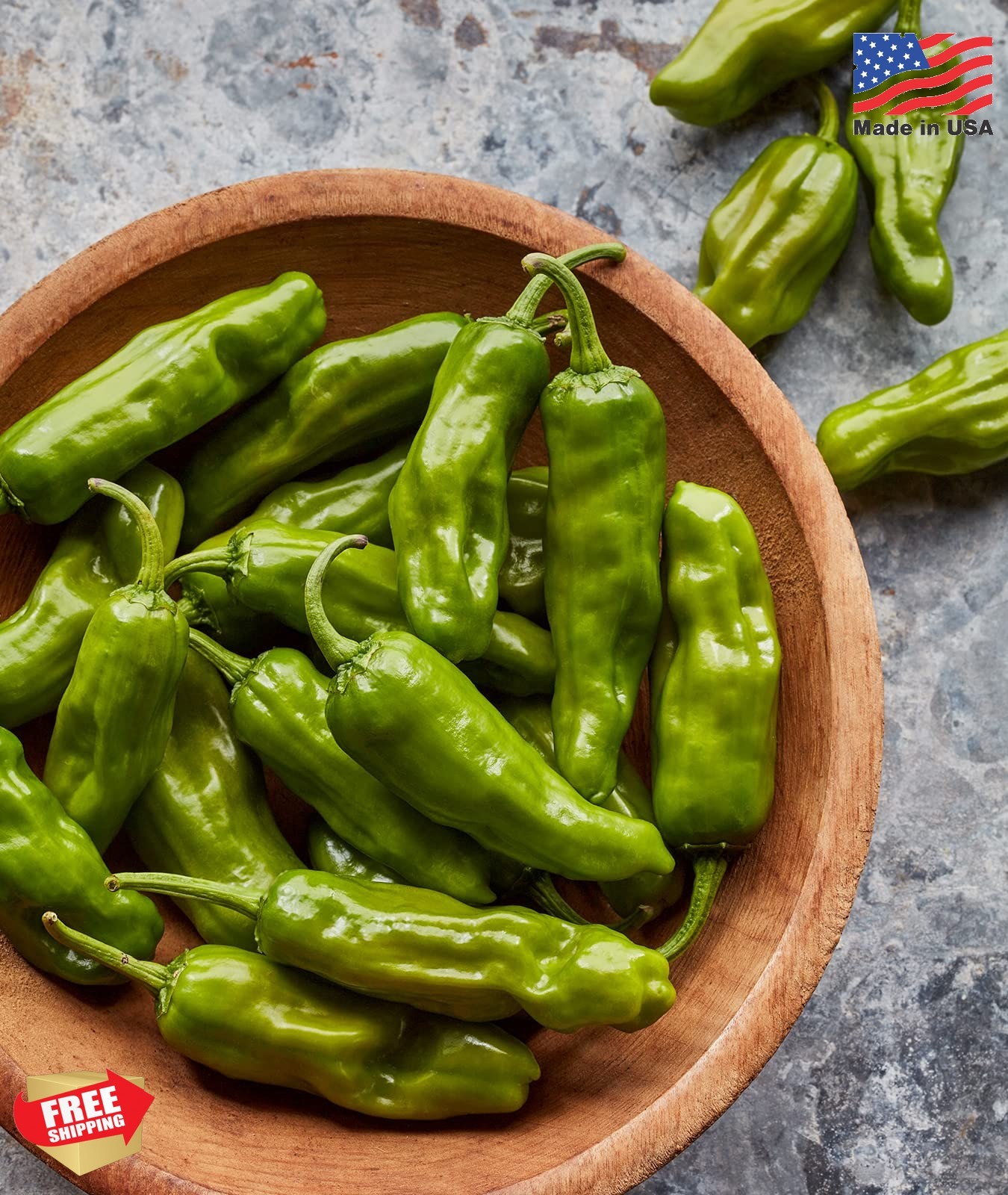 Burpee Organic Pepperoncini Greek Hot Pepper Seeds | 300 Non-GMO for Planting Ho