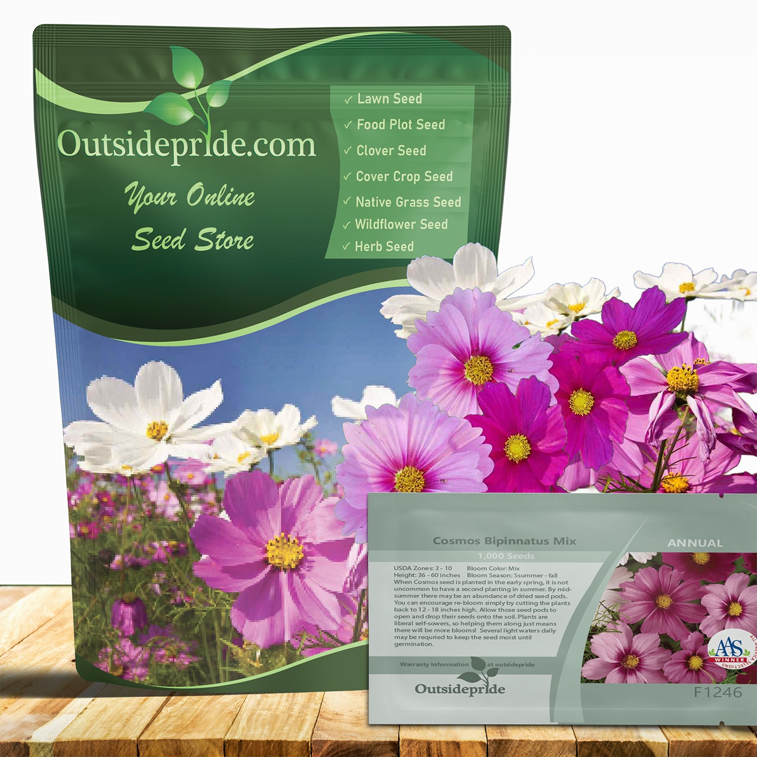 5 LBS Cosmos Seeds Mix AAS Winner | Bippanatus Garden Flower Seed Mix