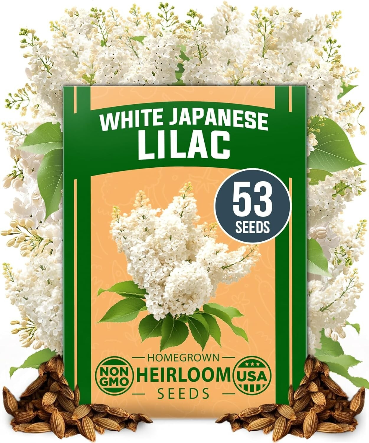 Non-GMO White Lilac Seeds – 53 Fragrant Heirloom Seeds for Biodiverse Gardens