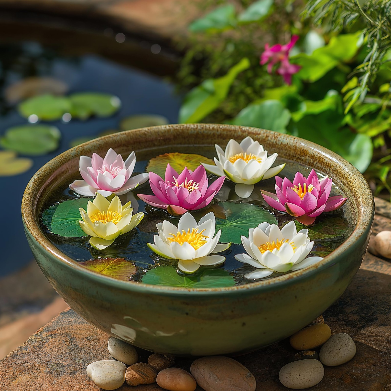 100 Mixed Bowl Lotus Seeds, Aquatic Lotus Seeds for Planting, Bonsai Lotus Fl…