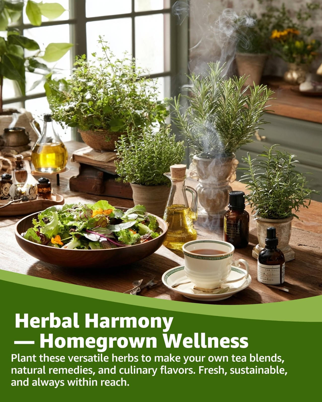 Medicinal Herb Seeds Variety Pack 36 NonGMO Herbal Tea Garden Seeds Chamomil…