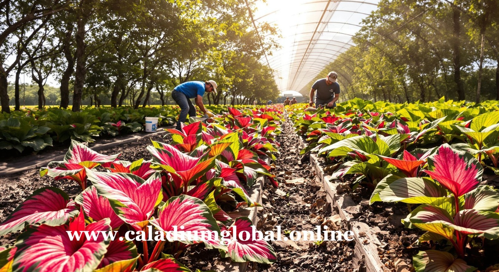 Carolyn Whorton Caladium – 4 BULBS direct from Florida Plantation