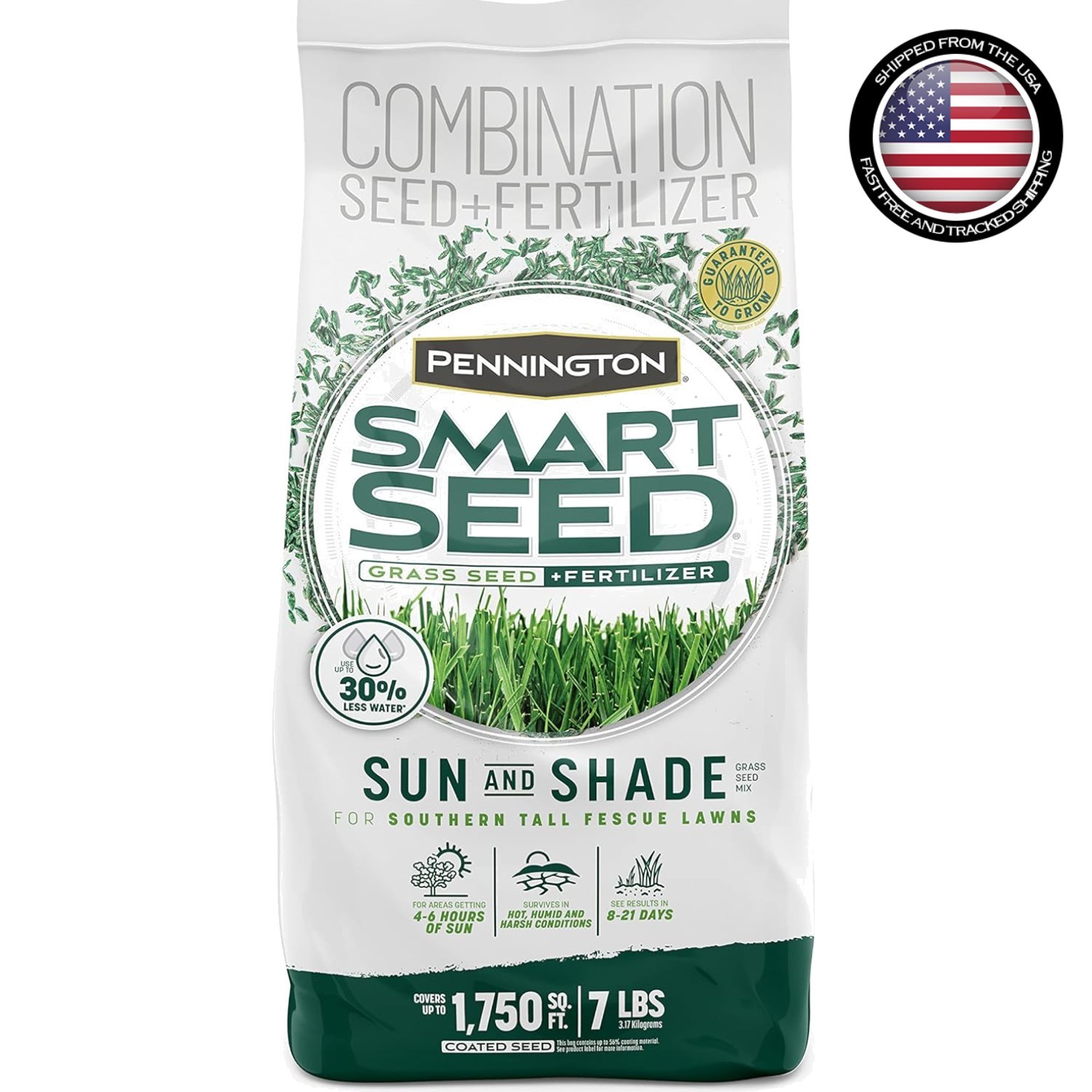 Tall Fescue Grass Seed Mix 7 lb for Sun & Shade – Perfect for Southern Lawns