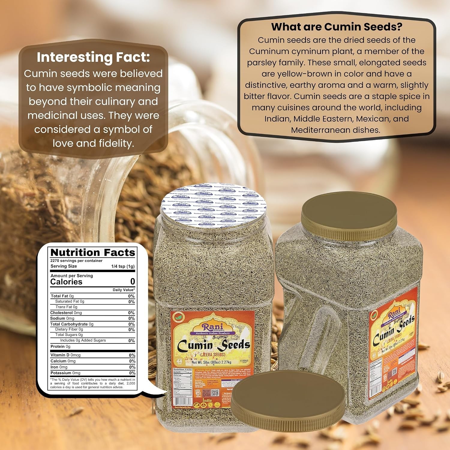 Gluten Friendly Cumin Seeds 80oz Indian Spice