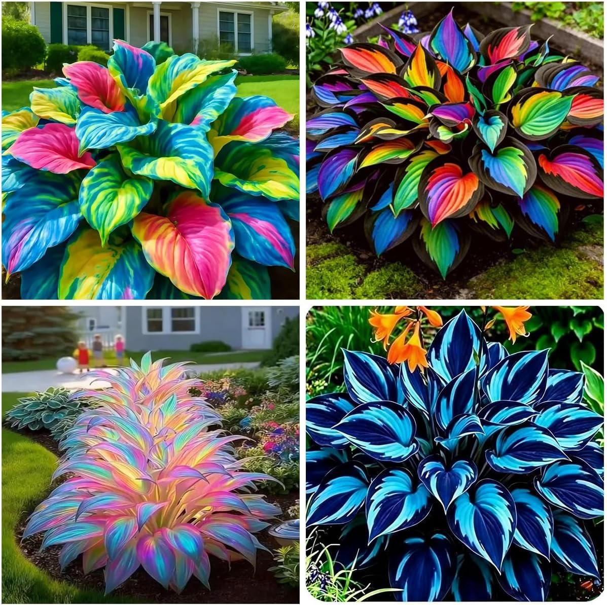 105+ Hosta Seeds Rainbow Mix for Planting,Rare Hosta Seeds Mixed Colors,Dual Use