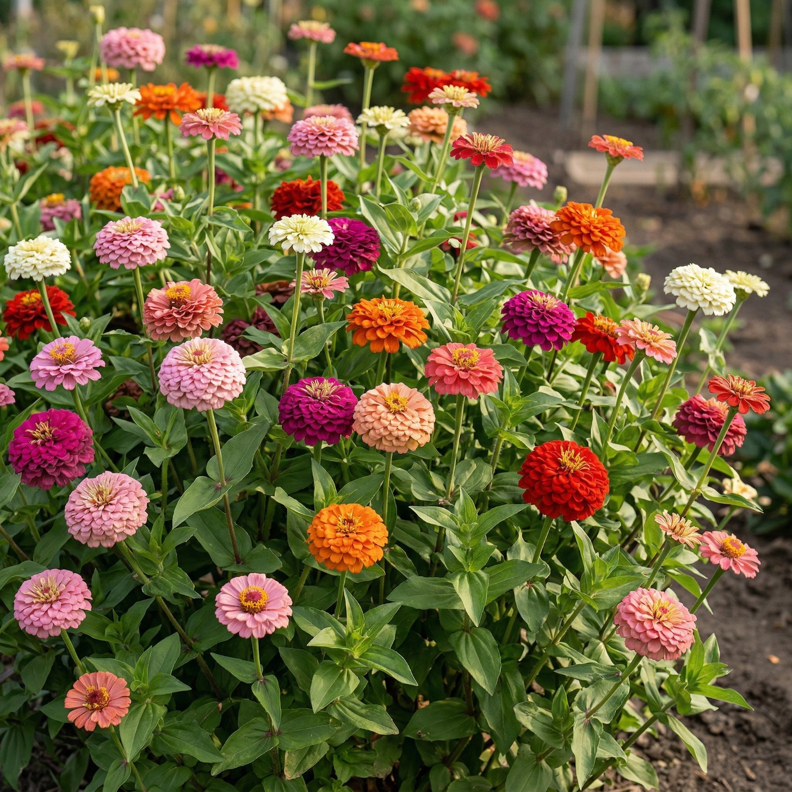 Zinnia LILLIPUT Mix elegans Mixed Colors Heirloom Pollinators Non-GMO 100 Seeds!