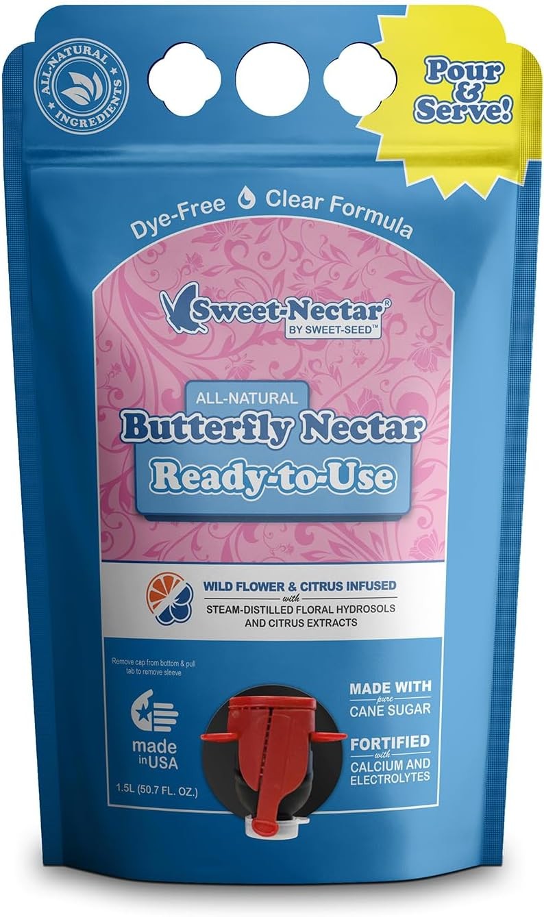 sweet-seed Butterfly Nectar 1.5L, Ready to Use – Extends The Life of Nectar for