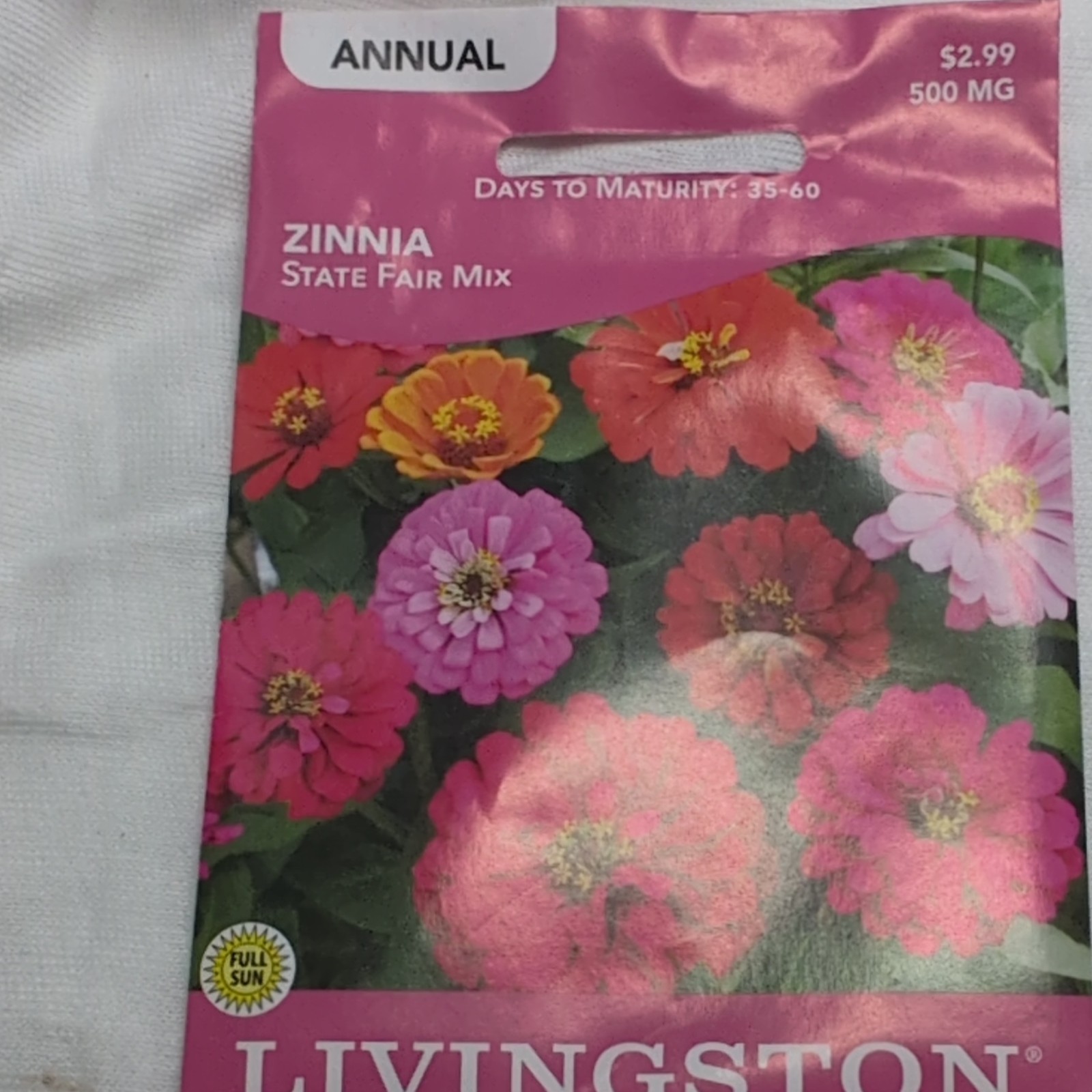 Livingston Zinnia State Fair Mix Annual Multicolor Full Sun Disease Resistant