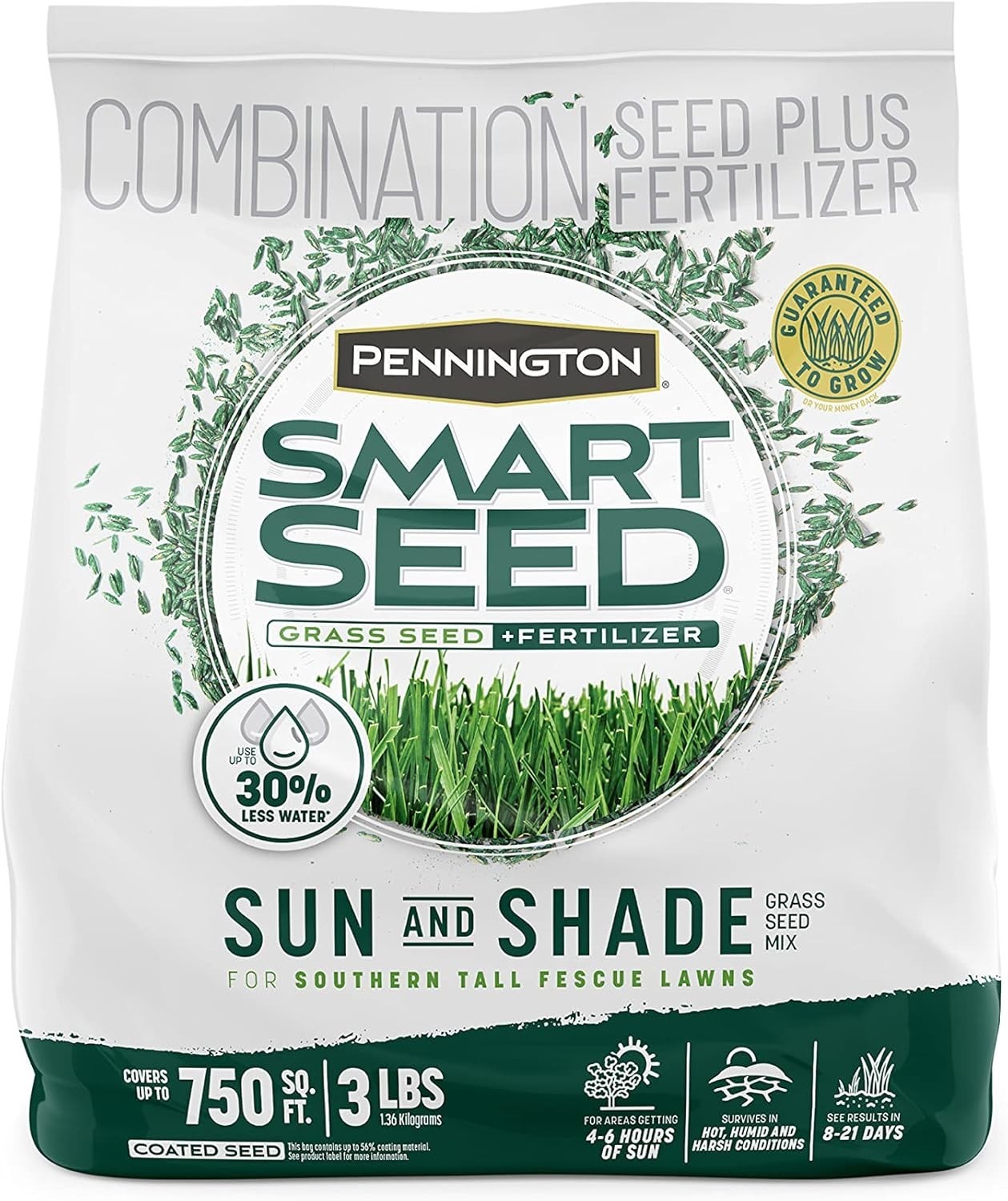 Mezcla de semillas de césped de festuca alta para sol y sombra Pennington Smart