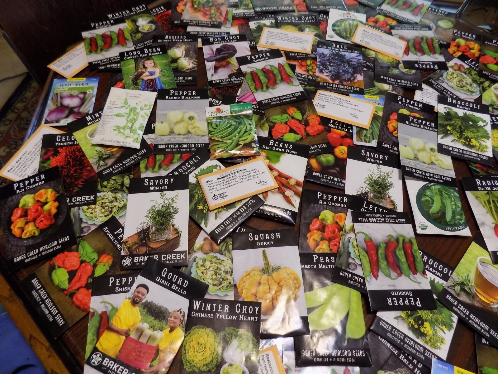 Lot Of 105 Organic Heirloom Vegetable Seed Packets 2025 Garden Baker SURVIVAL