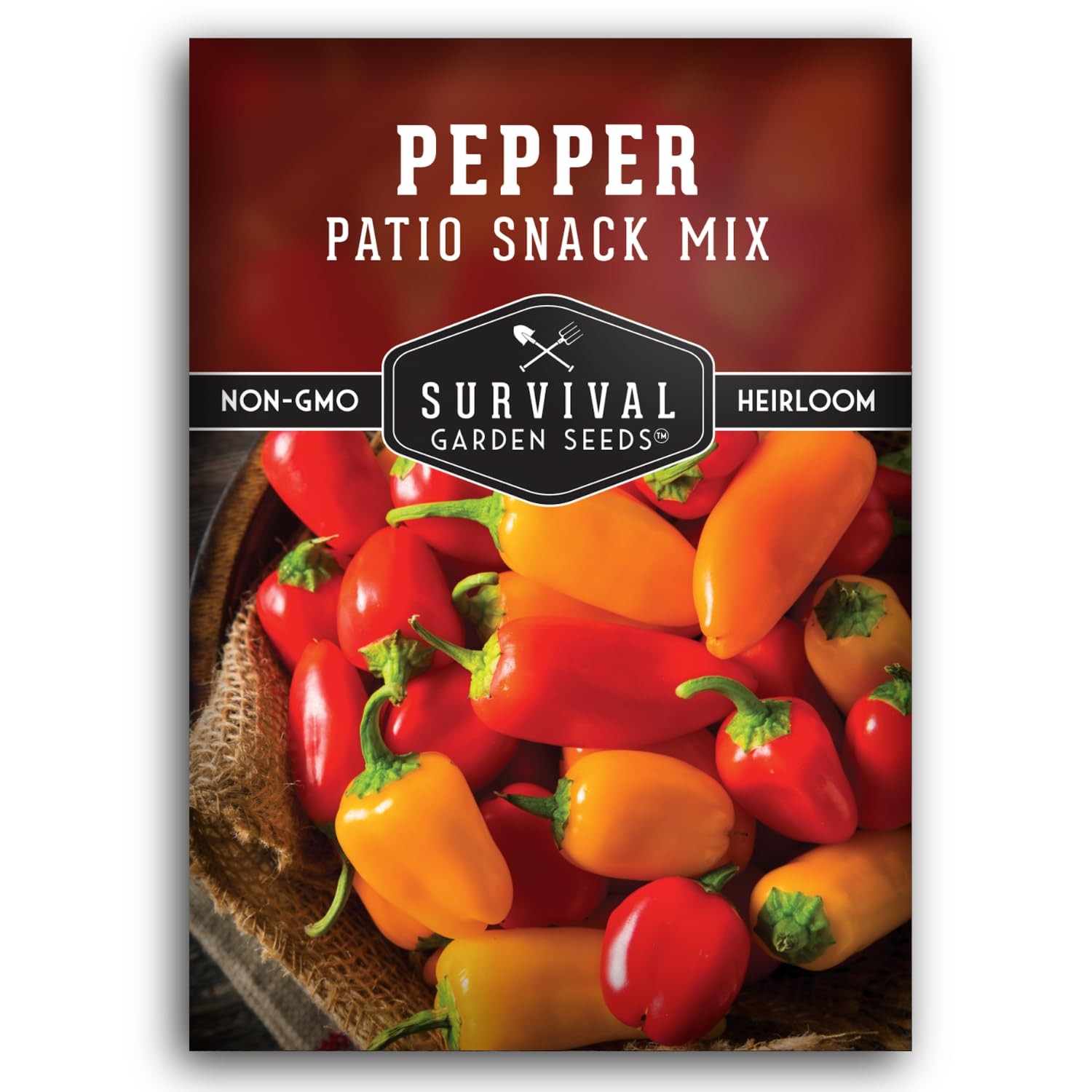 Patio Snack Mix Mini Sweet Pepper Seeds for Planting | Compact Multicolor