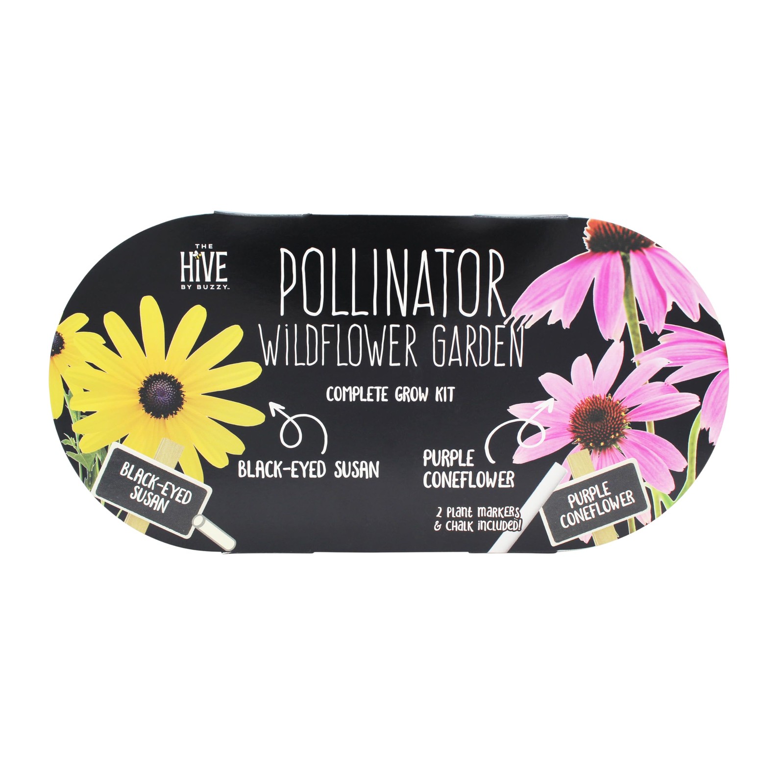 Seeds Pollinator Garden Grow Kit with 2 Galvanized Metal Pots, Black-Eyed Sus…