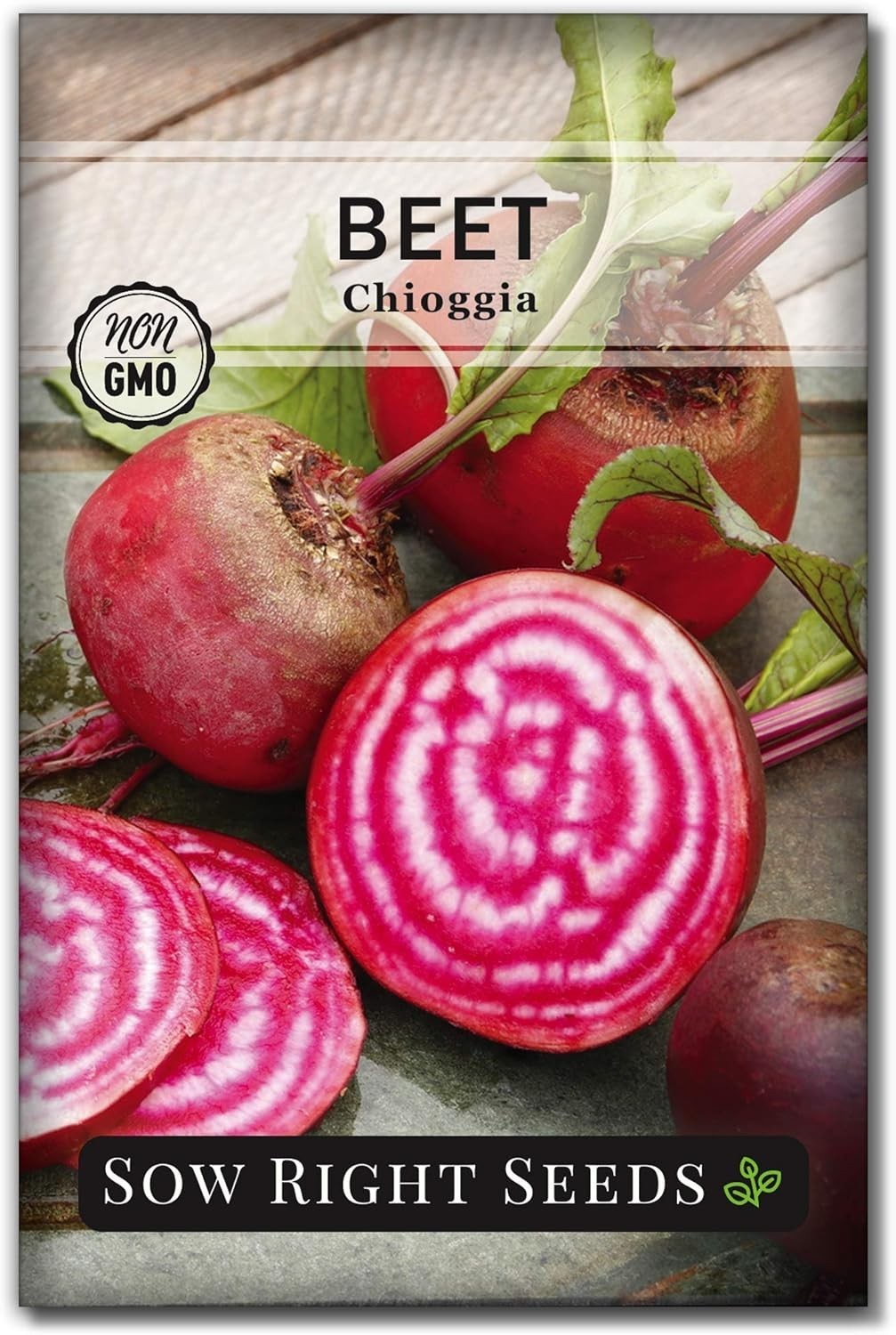 Sow Right Seeds – Chioggia Beet Seeds for Planting – Non-GMO Heirloom Packet