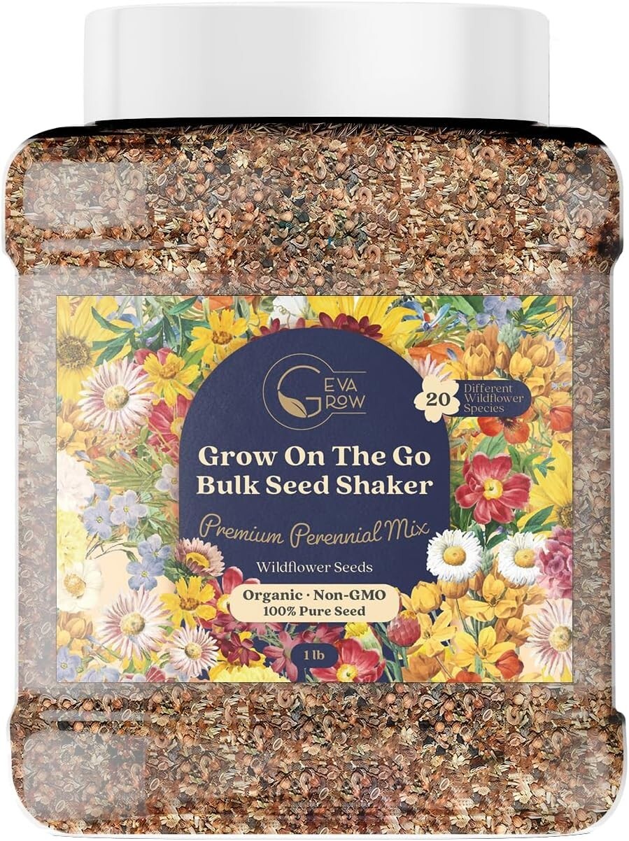 Perennial Wildflower Seed Mix Shaker – 900,000 Seeds for Vibrant Outdoor Spaces