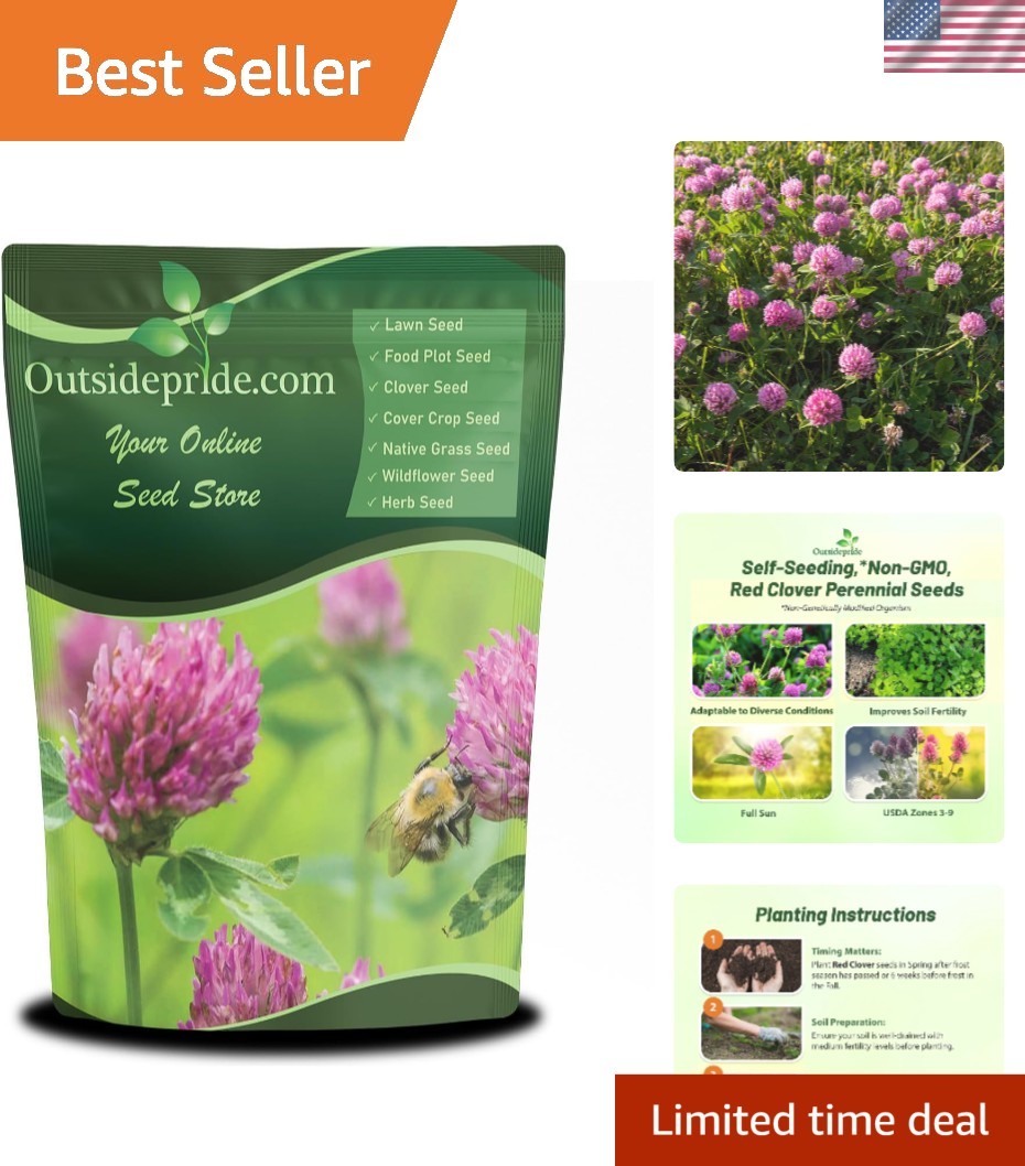 Drought Tolerant Red Clover Seeds – 10 lbs for Erosion Control & Soil Fertility