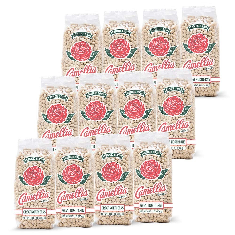 Camellia Brand Dried Great Northern Beans 1lb Pack of 12