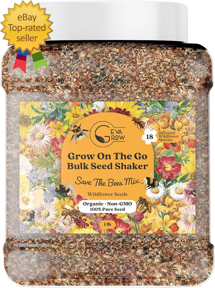 Wildflower Seed Mix 1LB Tub – save the Bees Seed Mix, by | Bulk 300,000+ Seeds