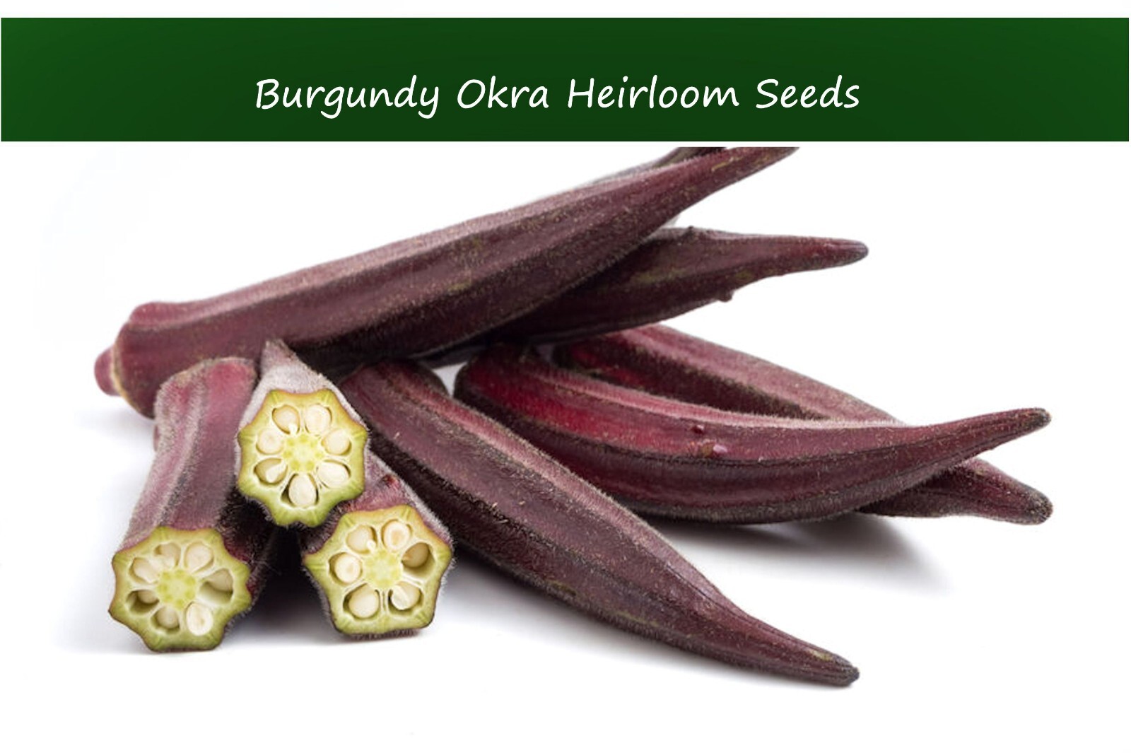 Vegetable Seeds -Burgundy Okra 50 Seeds -Purple Pods