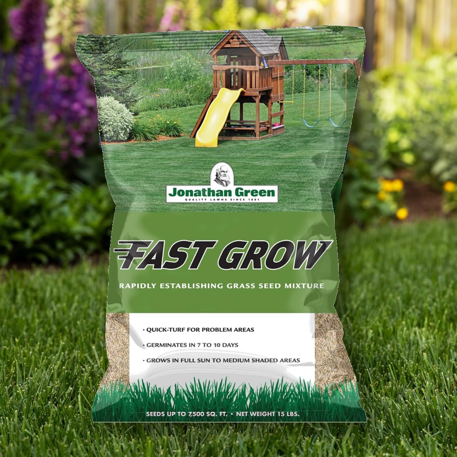 7 lb Jonathan Green Fast Grow Grass Seed – Natural Blend for Healthy Tuffs