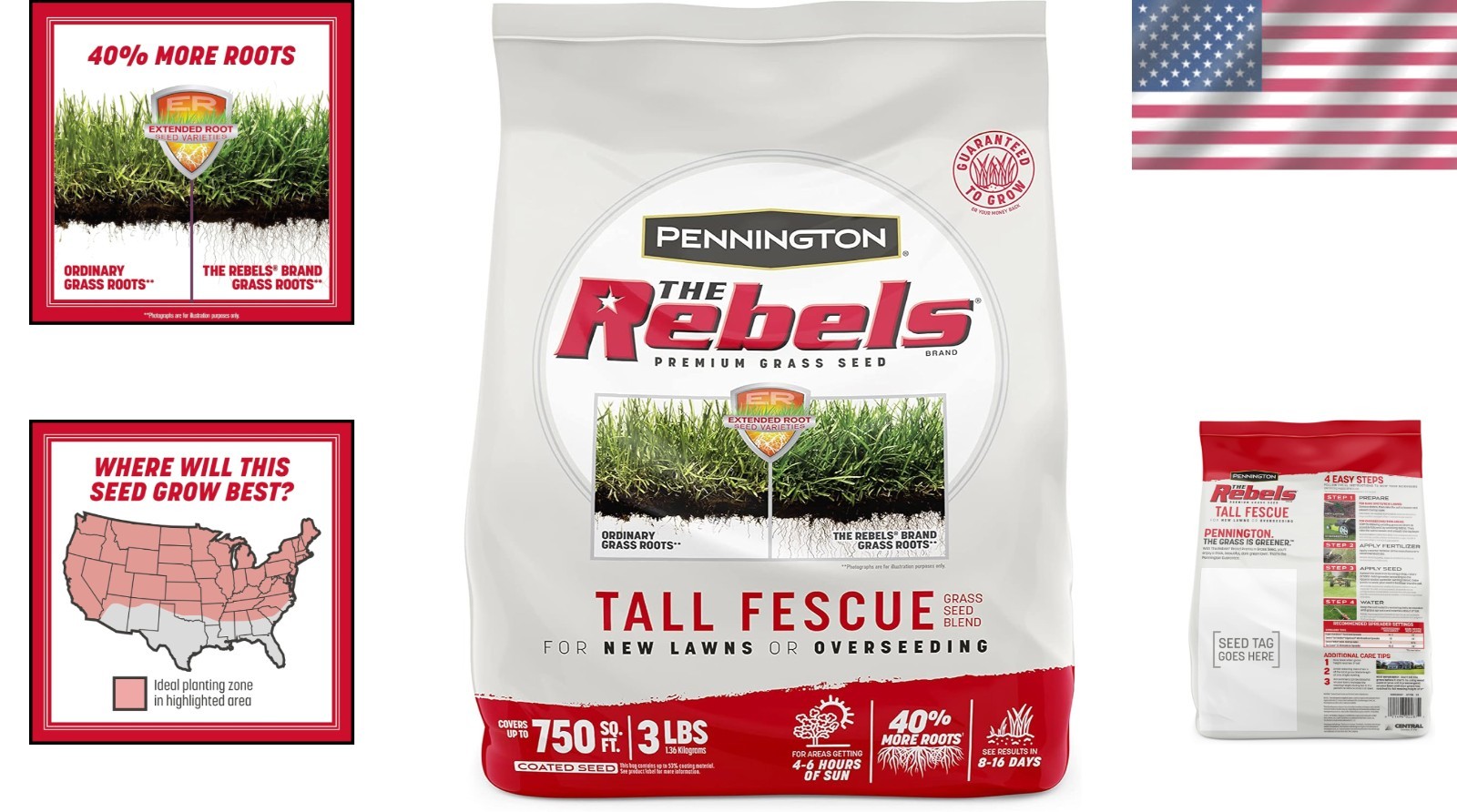 3 lb of The Rebels Tall Fescue Seeds – Perfect for Spring Lawn Revitalization
