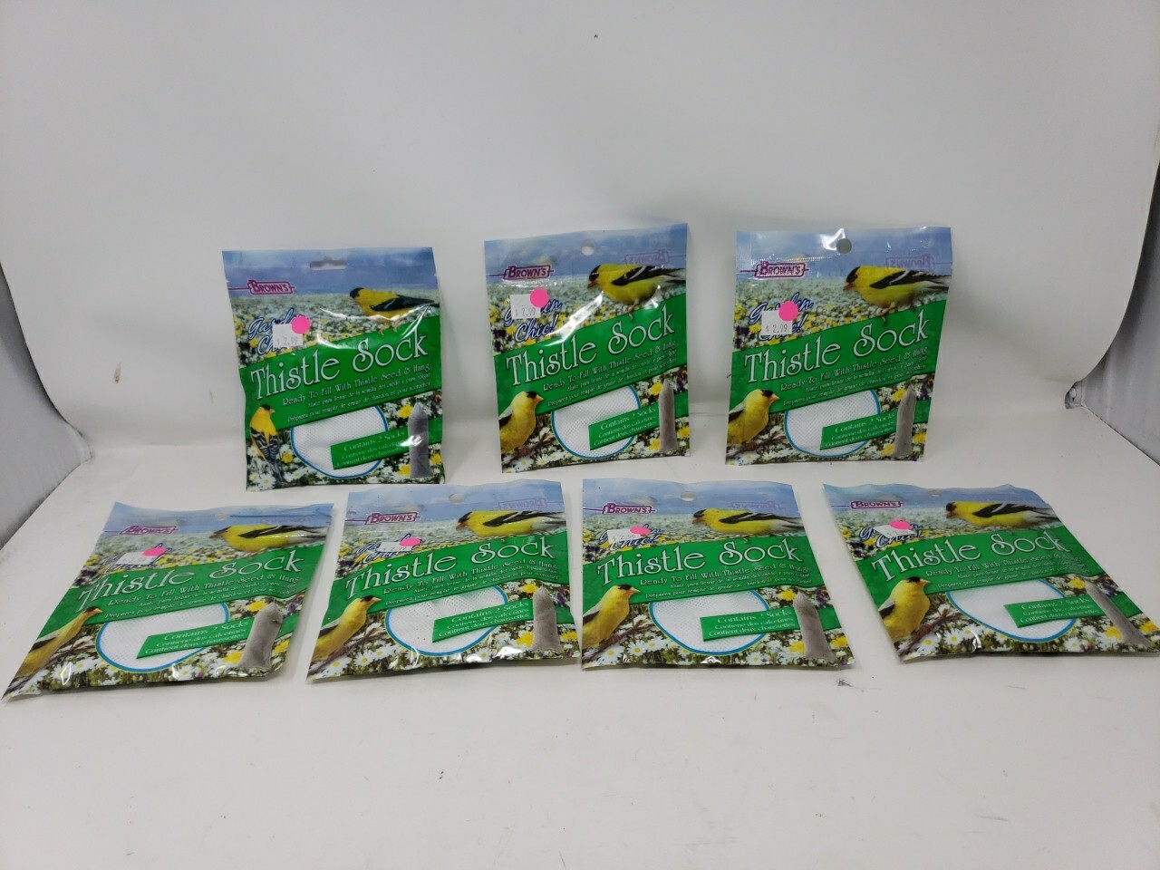 Lot Of 7 F.M. Brown’s Garden Chic Thistle Socks, 14 Total Socks
