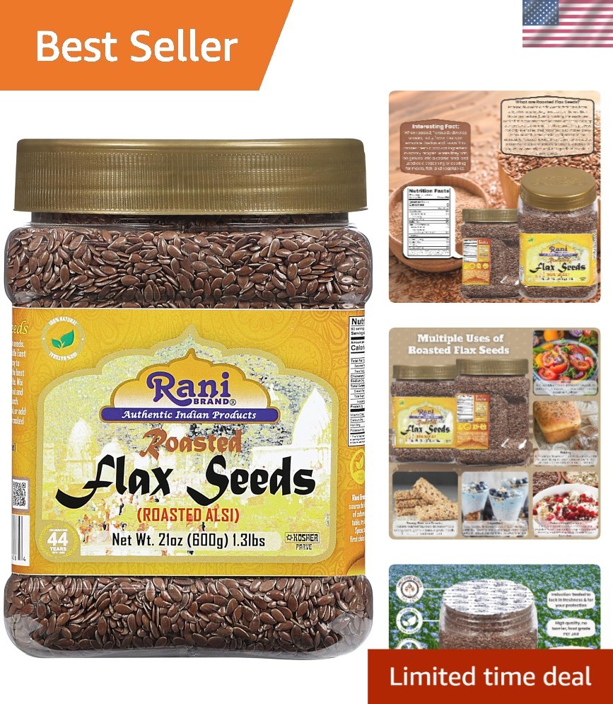 21oz Roasted Flax Seeds – All Natural, Kosher Certified Nutrition