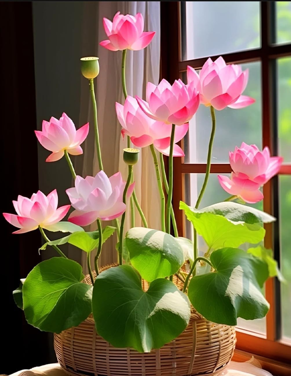 Mixed Color Bowl Lotus Seeds – 30 PCS Non-GMO Seeds for Summer to Fall Blooms