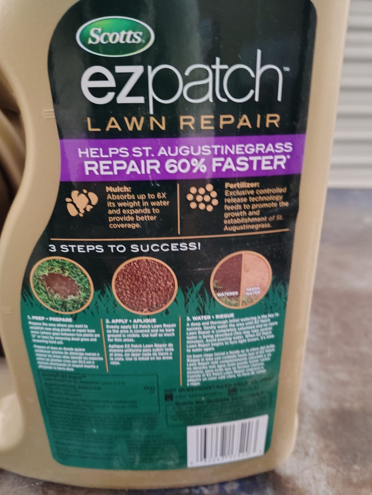 Scotts EZ Patch Lawn Repair for St Augustine Grass Fast Repair Mulch