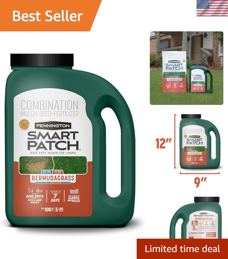 5 lb Smart Patch Bermudagrass Mix – Tackifier for Slope & Rain Protection
