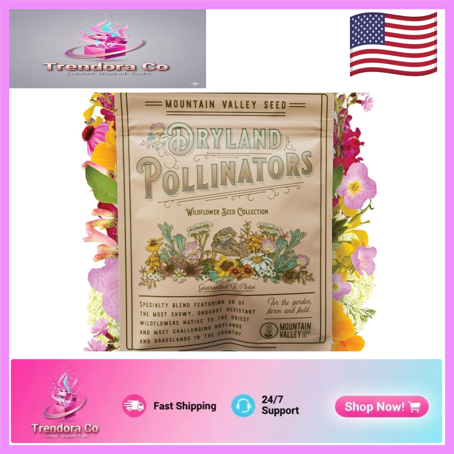 Easy-to-Grow Wildflower Seeds – 2 oz Drought Tolerant for Eco-Friendly Gardens