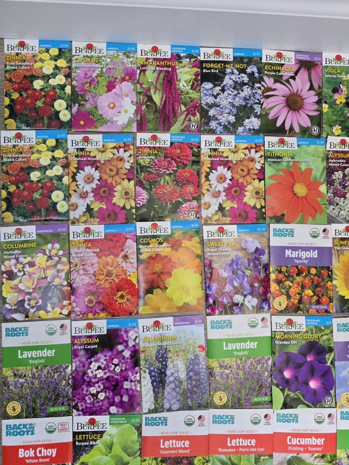 Lot 1 Of 108 seeds Vegetable, Flowers And Herb Seed Packets 2026 mix gardening.