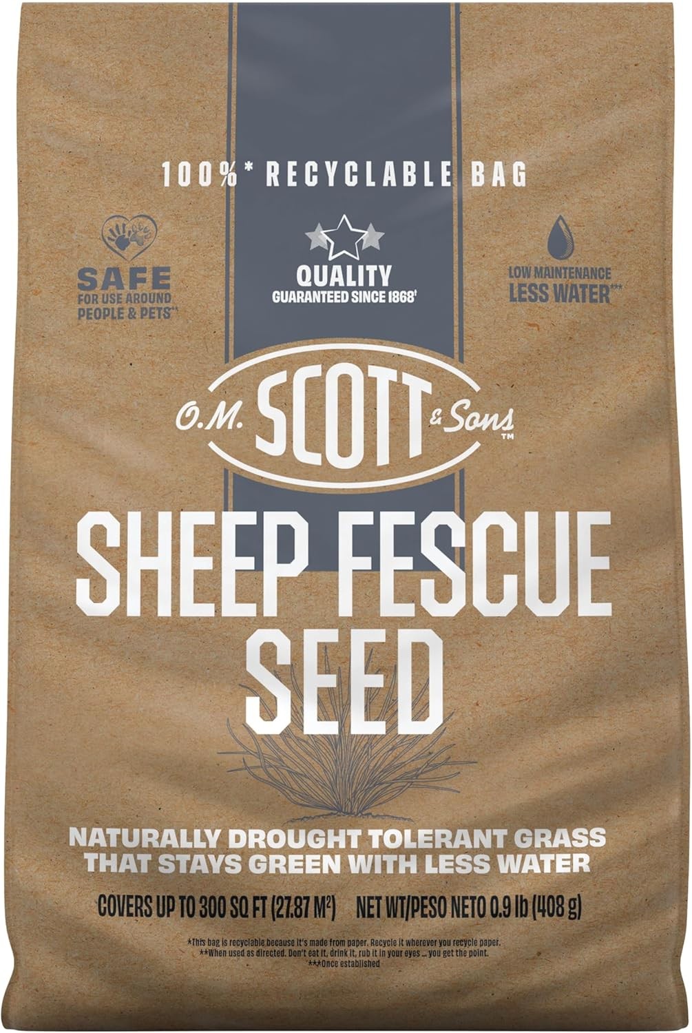 Scotts Sheep Fescue Seed Drought Tolerant Grass Seeds