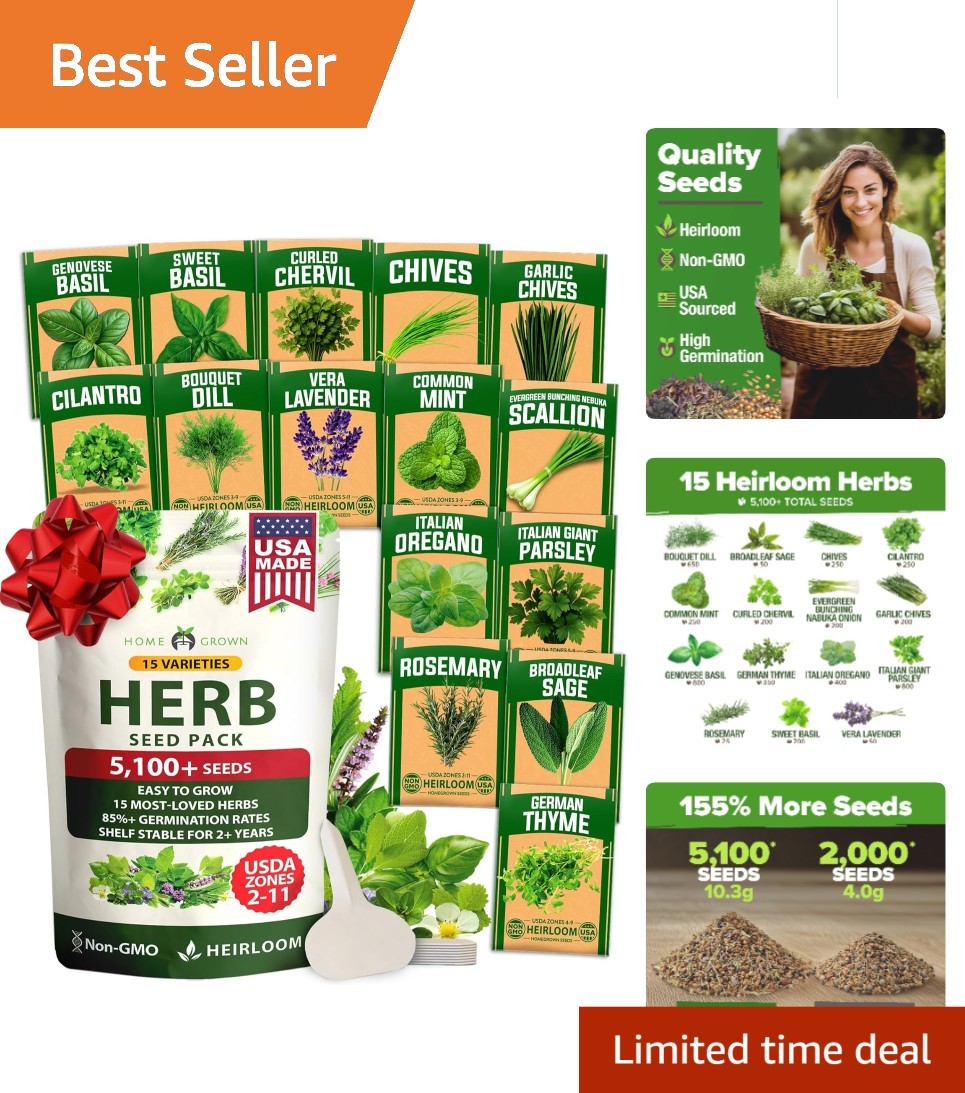 Beginner-Friendly Herb Seeds – 15 Culinary Varieties for -Round Flavor & Use