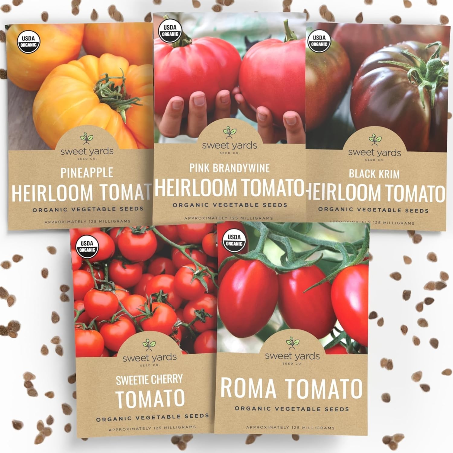 Ultimate Organic Tomato Seeds Variety – 5 Gourmet Packs for Indoor & Outdoor Use