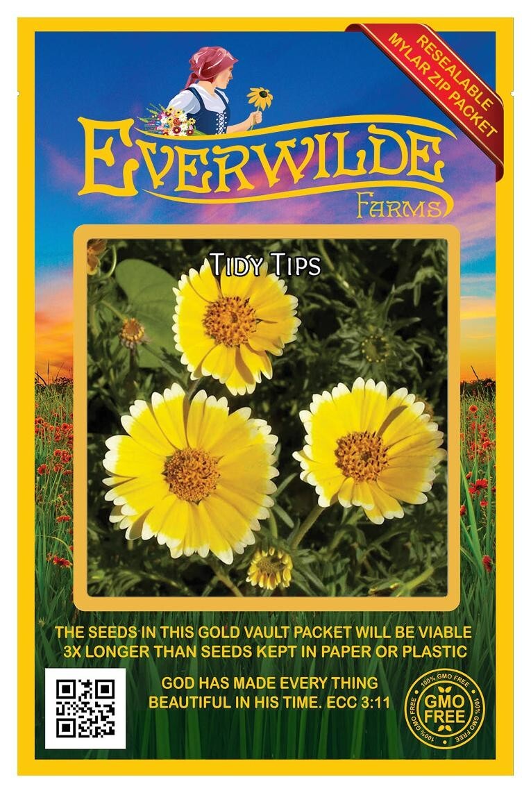 1000 Tidy Tips Wildflower Seeds – Everwilde Farms Mylar Seed Packet