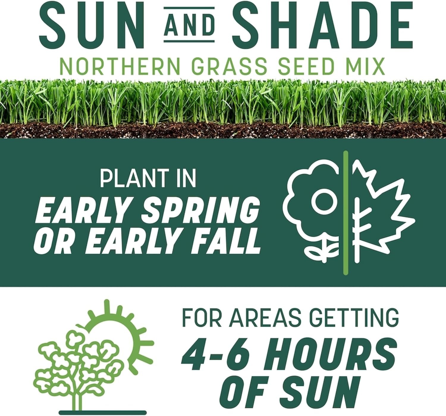 Tall Fescue and Ryegrass Mix, 7 lb Grass Seed for Sunlit and Shaded Lawns