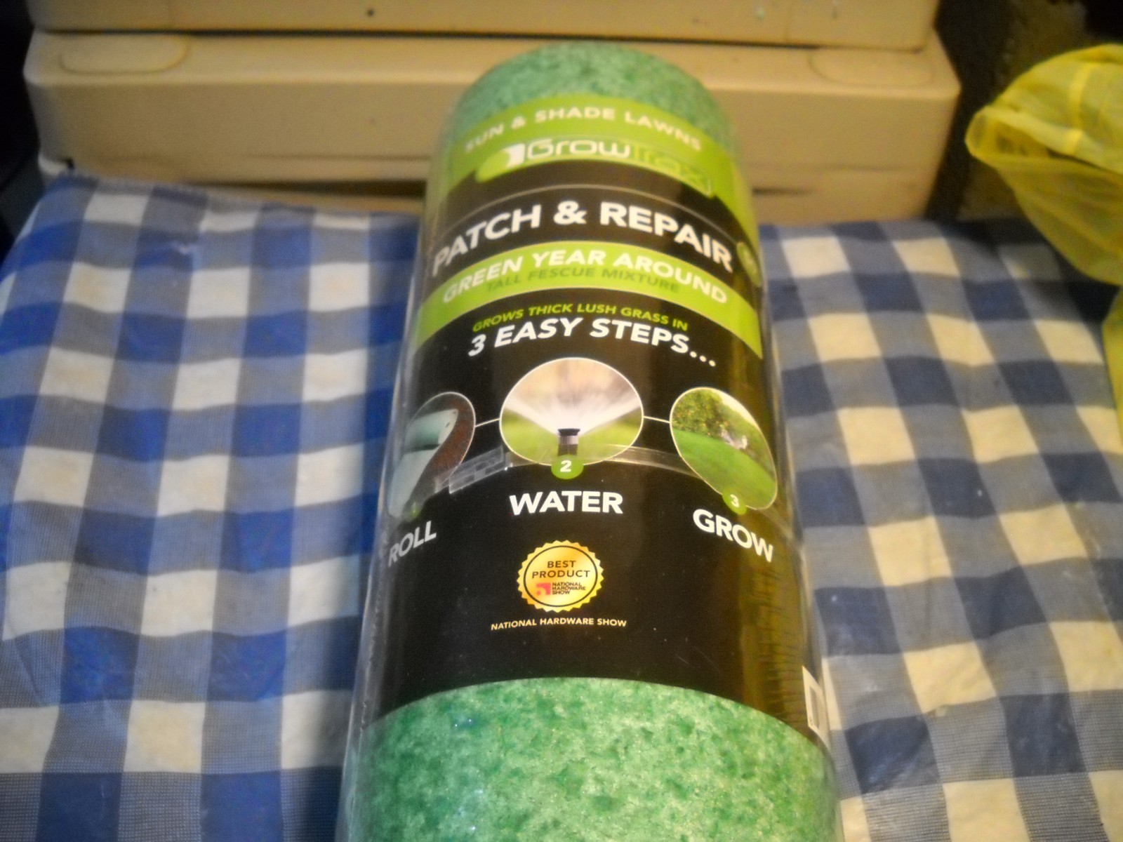Grotrax Quick Fix Year Round Green Mixture Grass Roll Seed Mat 1×50 feet USA NEW