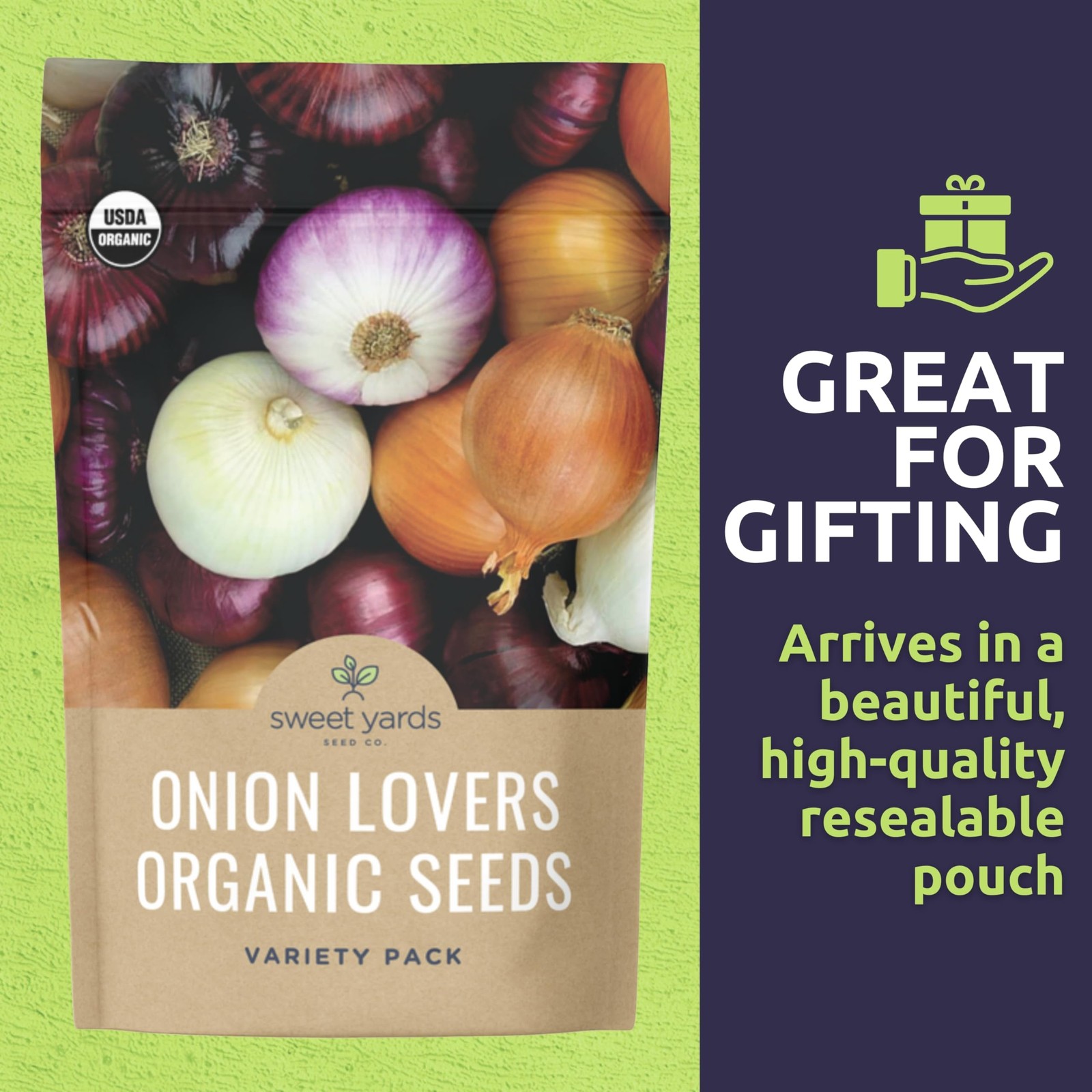 Organic Onion Seeds Variety Pack – 6 Individual Packs – 2026 Season – Walla W…