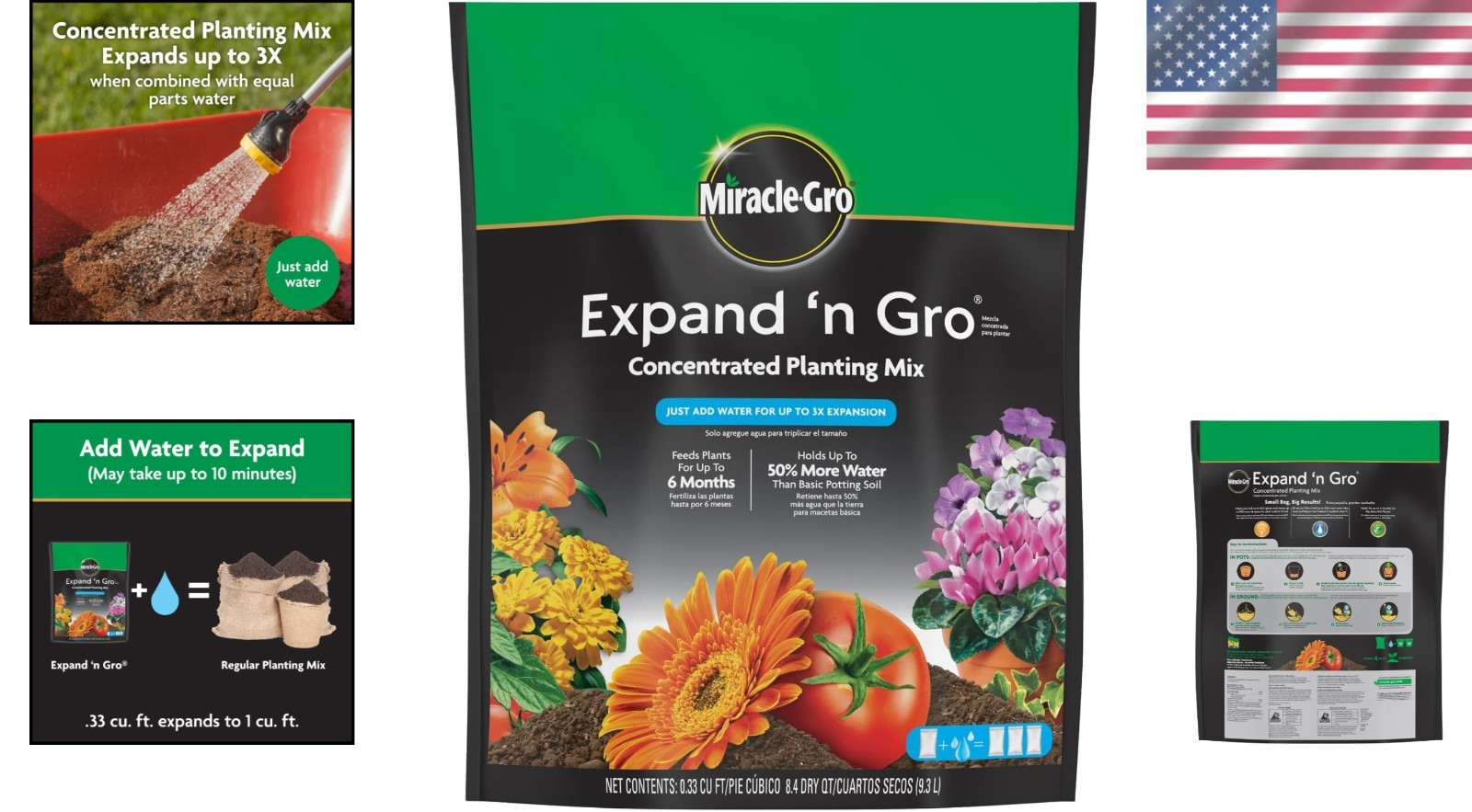 0.33 Cu. Ft. Expand ‘n Gro Garden Mix – Water-Activated, 6 Fertilization