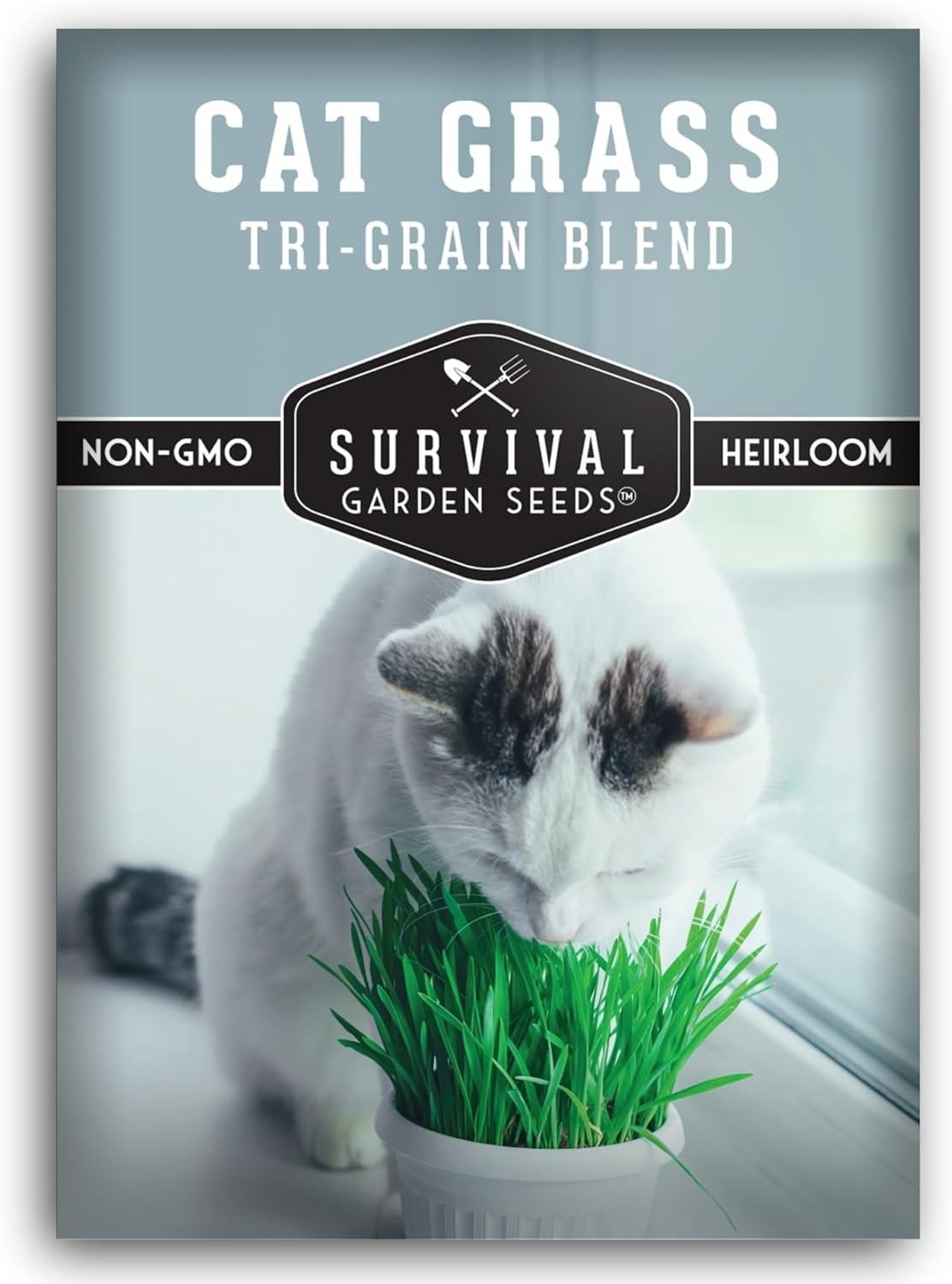 Pet-Friendly Cat Grass Seeds – Heirloom Tri-Grain Blend for -Round Growing