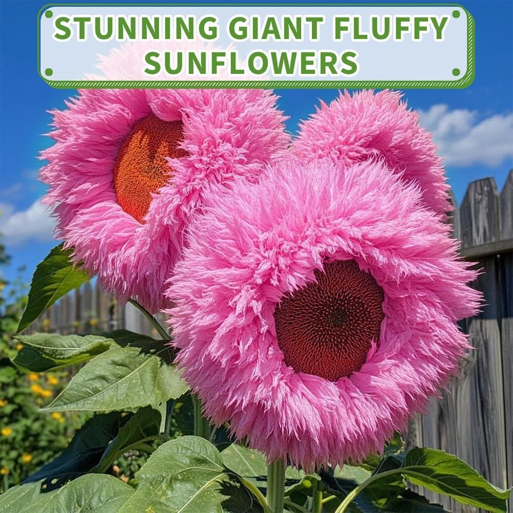 Teddy Bear Sunflower Seeds for Planting 100 NonGMO Heirloom Seeds, Fluffy Po…