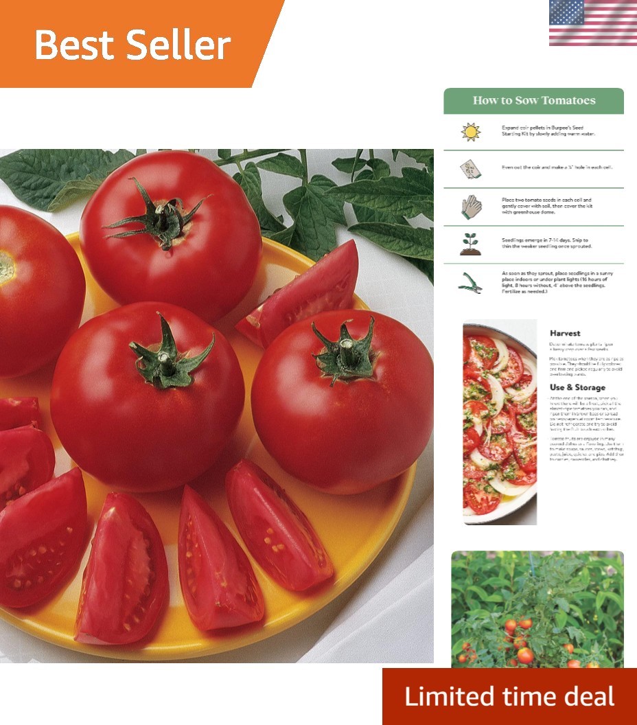 Grow ‘Bush Early Girl’ Hybrid Tomato – 30 GMO-Free Seeds for Flavorful Summer