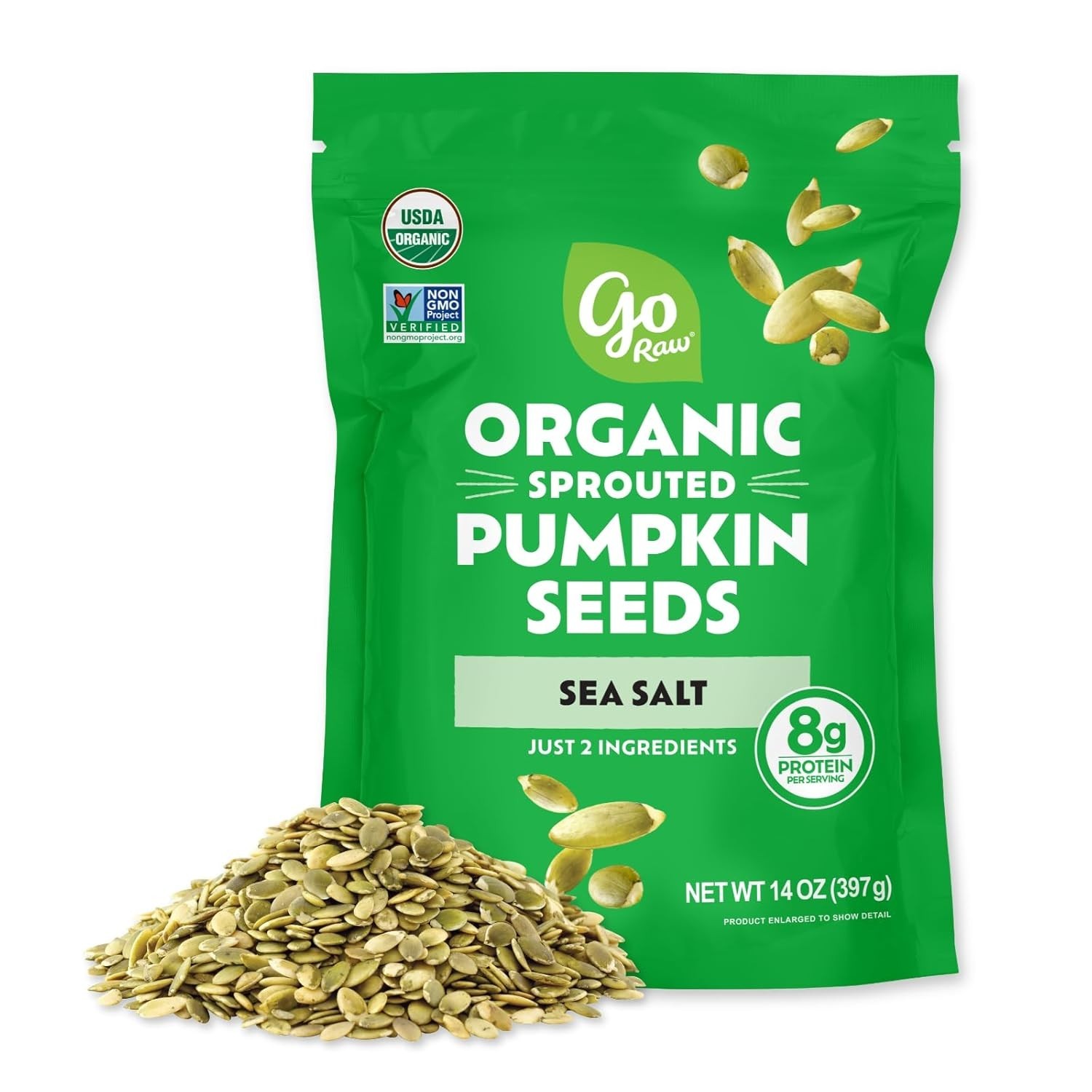 Savory Organic Sprouted Pumpkin Seeds, 14 Oz – Perfect for Snacking & Recipes