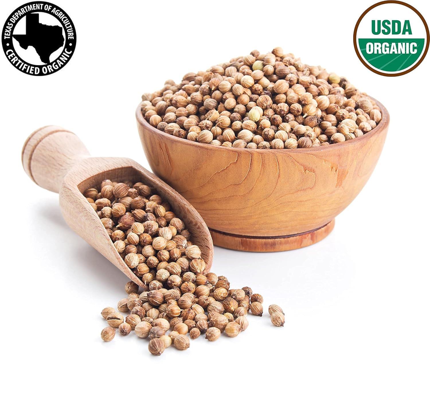 SPICY ORGANIC Whole Coriander Seeds (Semillas De Cilantro) – 8 Oz Bulk – Non-Gmo